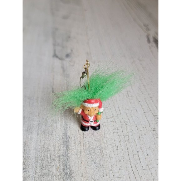 Vintage Mini Santa Claus troll doll ornament Xmas - Picture 1 of 5